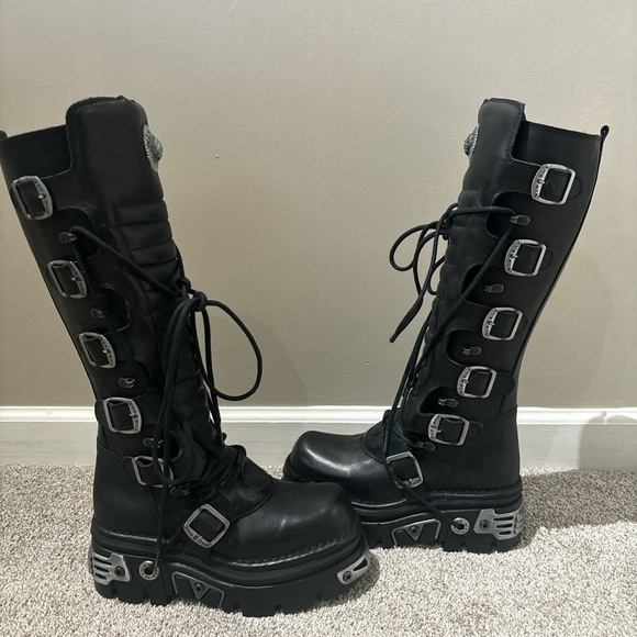 New Rock Metallic High 272 Reactor Platform Boots - Picture 2 of 5